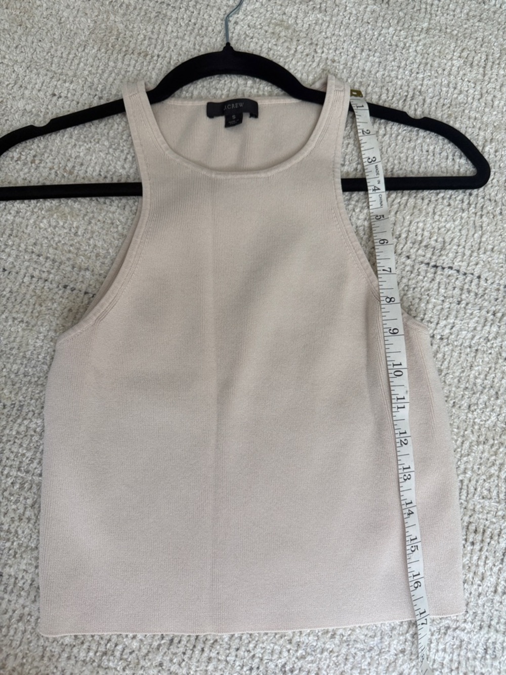 J. Crew Neutral Cream Ribbed Tank - Picture 3 of 3